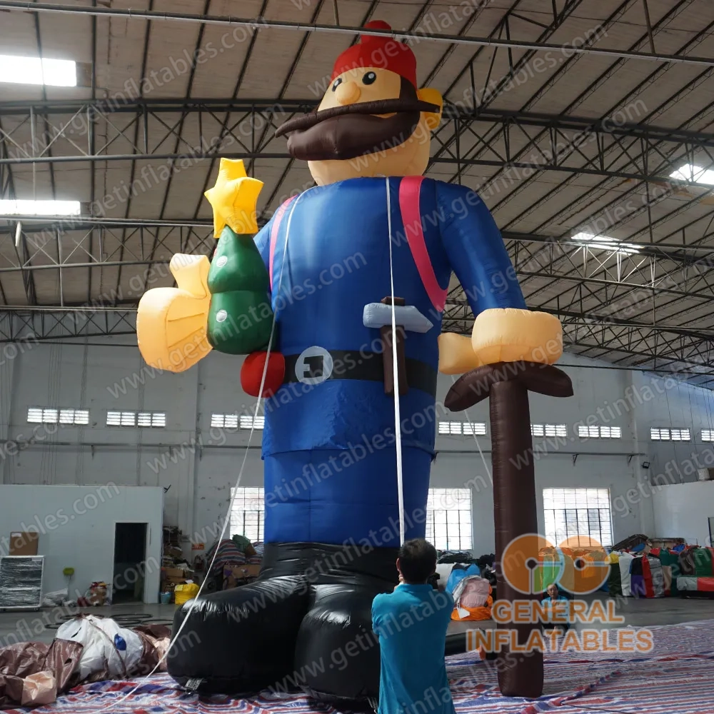 Inflatable Yukon Cornelius with Tree
